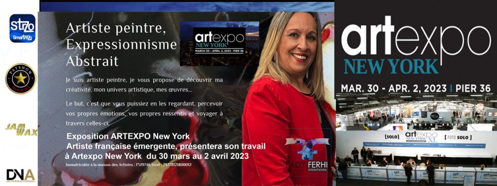 Artiste Contemporain Français - Art News Planet présente Fady Ferhi, - Artiste française émergente, présentera son travail  à Artexpo New York