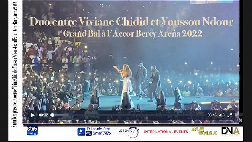 Tv Locale Paris - Duo entre Viviane Chidid et Youssou Ndour - Grand Bal à l'Accor Bercy Arena 2022